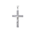 10k White Gold Cross Box Style Pendant