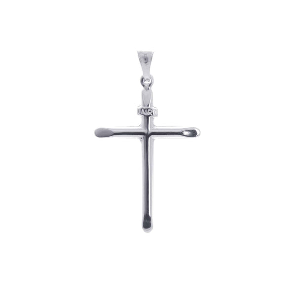 14k White Gold Cross Charm Pendant