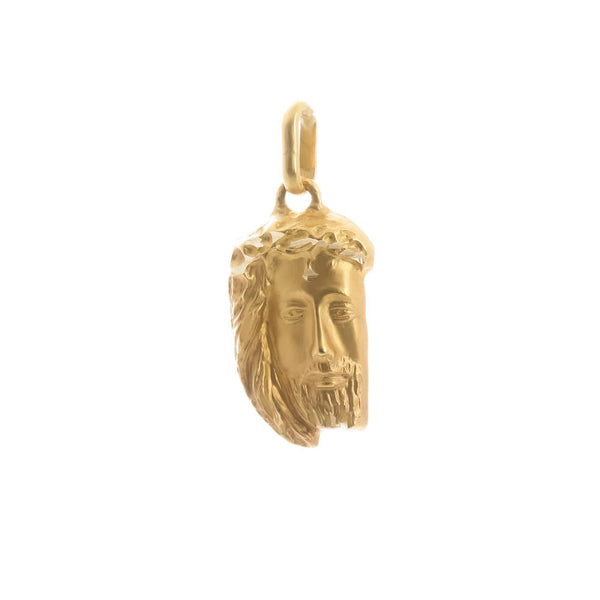 14kyellow Gold Cut out Jesus Face Pendant