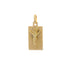 18k Yellow Gold Men’s Rectangular Jesus Christ Medallion 