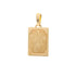 18k Yellow Gold Men’s Rectangular Jesus Medallion Pendant