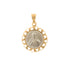 18k T-tone Round Jesus Pendant