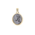 18k Two Tone Oval Jesus Face Medallion Pendant