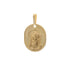 18k Yellow Gold Man’s Jesus Oval Shape Pendant