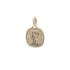 18k Yellow Gold Man’s Jesus Face Square Pendant