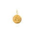 18k Yellow Gold Baptismal Round Medal Pendant