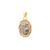 18k Yellow Gold Baptismal Oval Solid Pendant