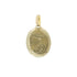 18k Yellow Gold Large Oval Baptismal Pendant