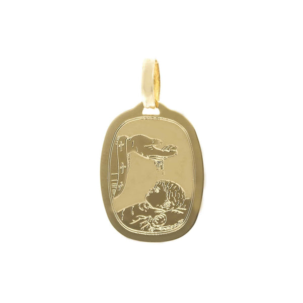 18k Yellow Gold Baptismal Large Pendant