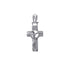 18k White Gold Hand Made Solid Cross Jesus Pendant