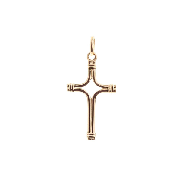 18k Yellow Gold Cross Pendant