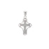 18k White Gold Cubic Cross Pendant