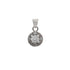 18k White Gold Round Cubic Drop Pendant