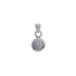 18k White Gold Bezel Cubic Drop Pendant