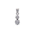 18k White Gold Double Cubic Princess Pendant