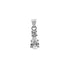 18k White Gold Princess & Pear Cubic Drop Pendant