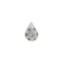 18k White Gold Pear Shape Flush Setting Slide Pendant