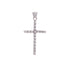 18k White Gold Cubic Cross Pendant