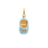 18k Yellow Gold Blue Enamel Shoe Italy Pendant