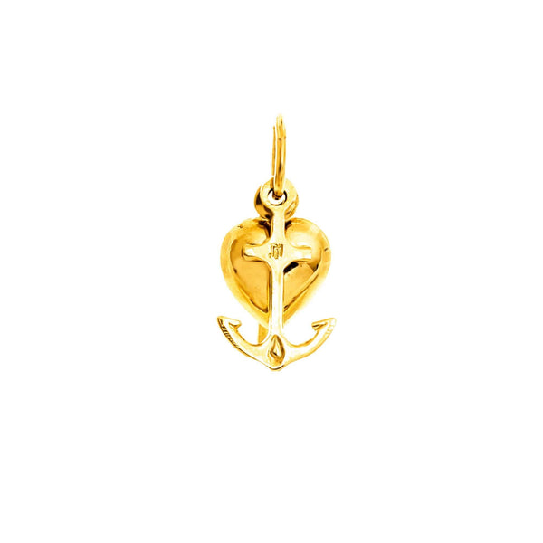 10k Yellow Gold Faith Hope Charity Pendant