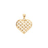 18k Yellow Gold Large Flat Heart Pendant