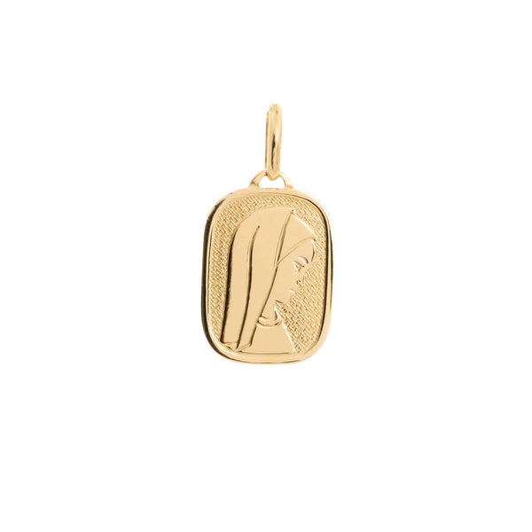 18k Yellow Gold Madonna Italy Pendant