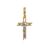 18k T-tone Cross Jesus Pendant