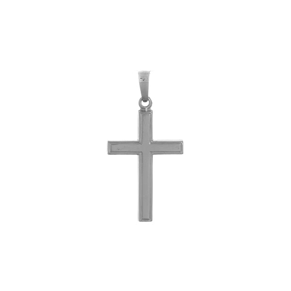 10k White Gold Cross Pendant