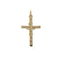 14k Yellow Gold Tube Cross with Jesus