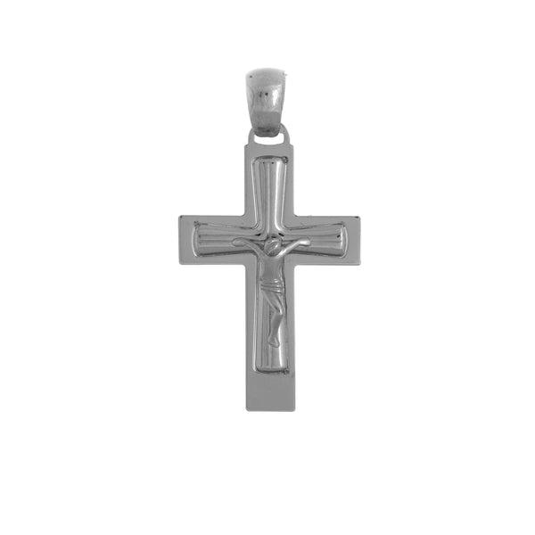 18k White Gold Fancy Cross Italy Pendant