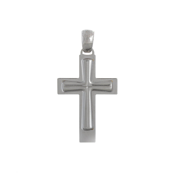 18k White Gold Fancy Cross Italy Pendant