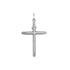 18k White Gold Simple Cross Italy Pendant