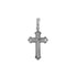 18k White Gold Solid Designer Cross Pendant