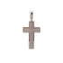 18k White Gold Solid Cross Pendant