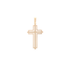 18k Yellow Gold Hollow Cross Pendant