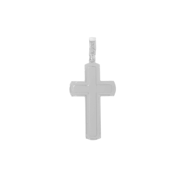 18k White Gold Cross Pendant