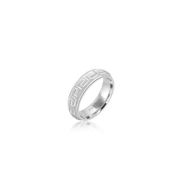 10k White Gold Diamond Style Band (6mm)