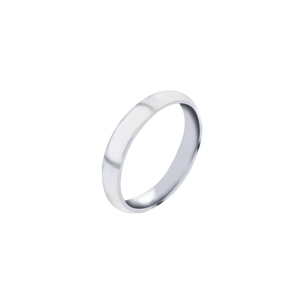 14k White Gold Classic Wedding Band (3mm)