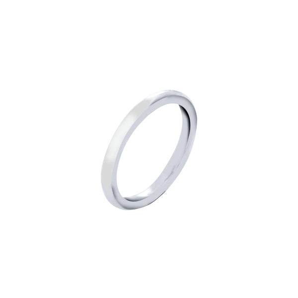 14k White Gold Classic Wedding Band (2mm)