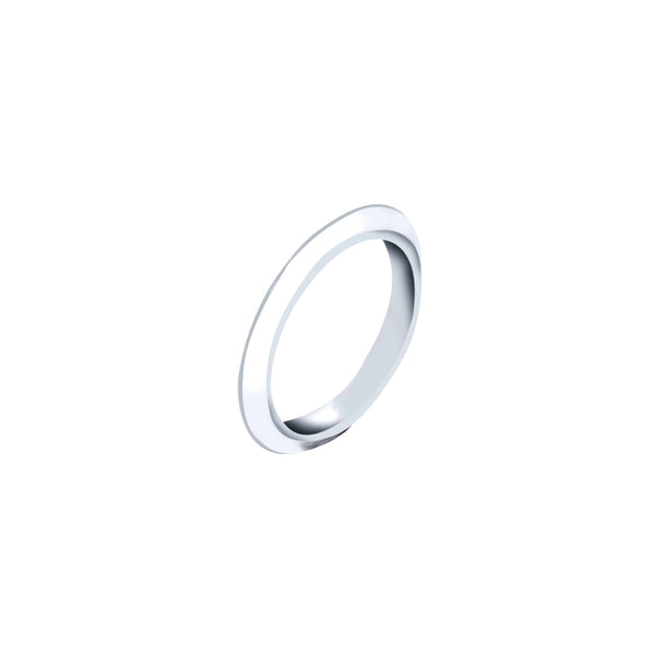 14k White Gold Classic Wedding Band (2.5mm)