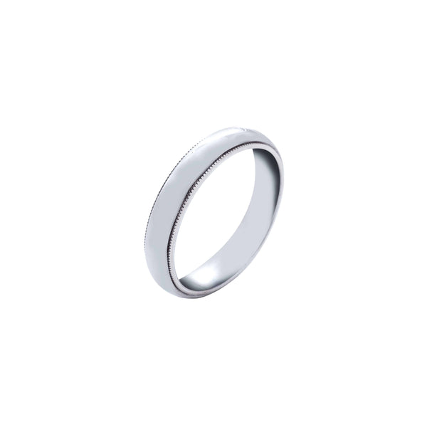 14k White Gold Classic Wedding Band (4mm)