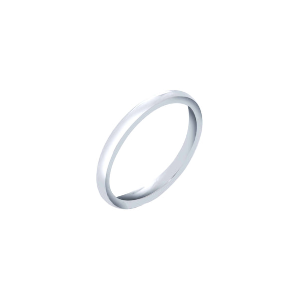 14k White Gold Classic Wedding Band (2.25mm)