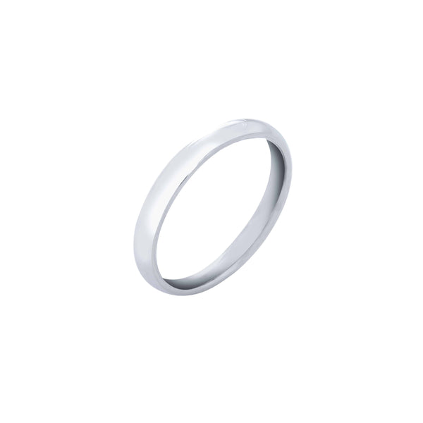 14k White Gold Classic Wedding Band (3mm)