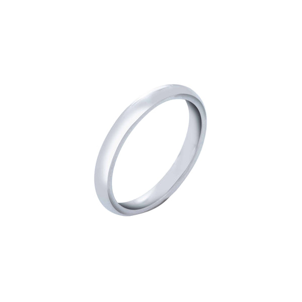 14k White Gold Classic Wedding Band (3mm)