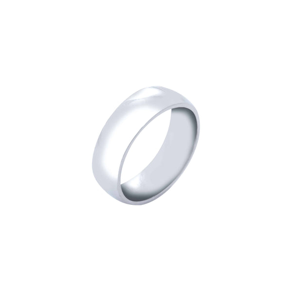 14k White Gold Classic Wedding Band (6mm)