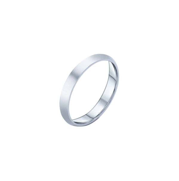 14k White Gold Classic Wedding Band (3mm)