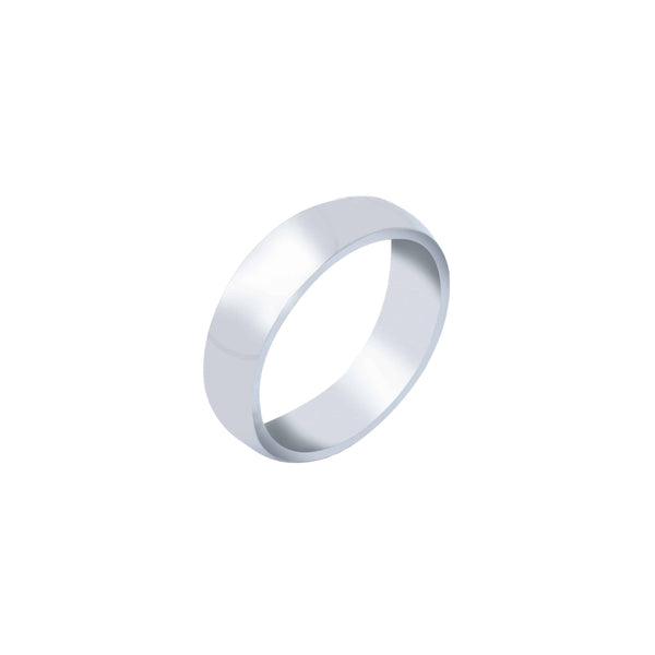 14k White Gold Classic Wedding Band (5.5mm)