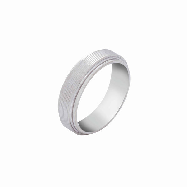 14k White Gold Classic Wedding Band (6mm)