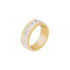 10k T-tone Carved Wedding Band (6mm)