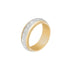 10k T-tone Carved Wedding Band (6mm)